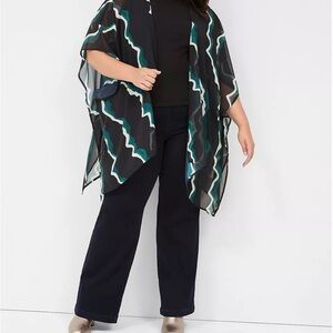 Lane Bryant Plus Size Sheer Kimono Overwear One size